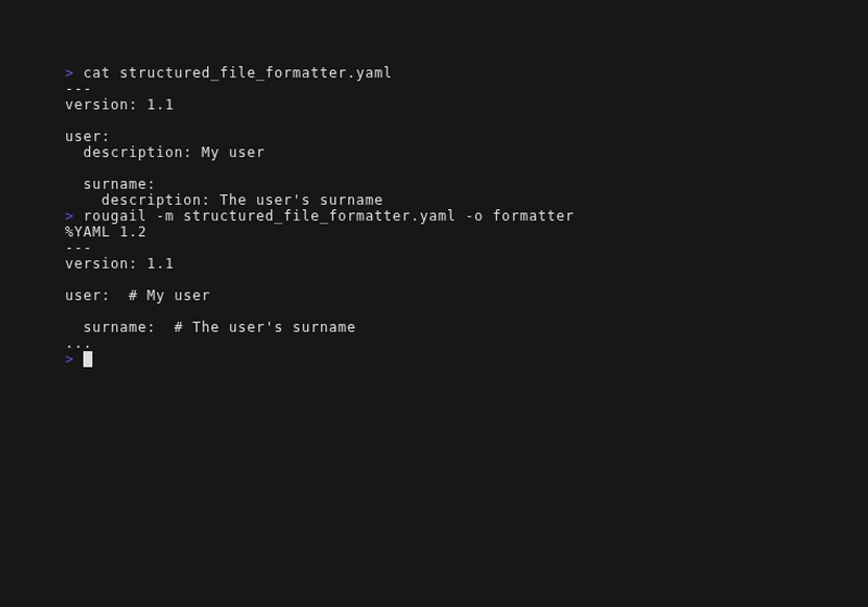 Verify, format and upgrade structured file