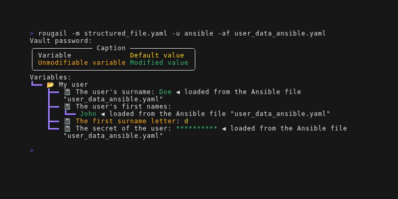 Load Ansible value